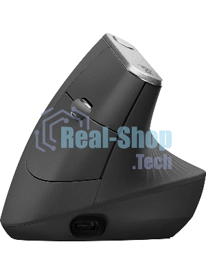 Мышь беспроводная Logitech MX Vertical черный/серебристый, 4000 dpi, радиоканал, Bluetooth, USB, кнопки - 6