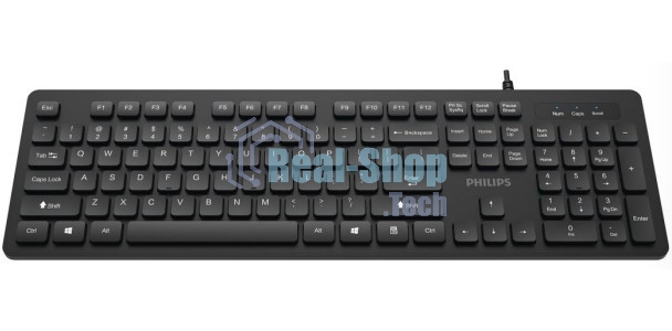 Клавиатура Philips SPK6264 проводная, USB Type-A, чёрный