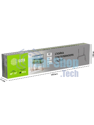 Подставка для телевизора Cactus CS-ST3646BKWN черный/орех, 49