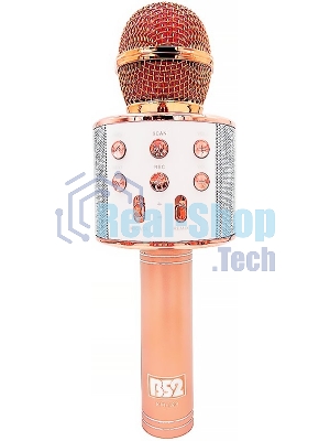 Караоке-микрофон ATOM B52 KM-130P беспр.микроф. розовый
