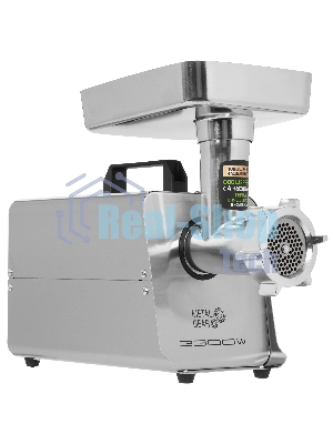 Мясорубка электрическая HOLT HT-MG-010 серый, 3300 Вт, 3.5 кг/мин, реверс, насадки - 4