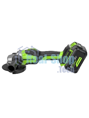 Углошлифовальная машина Greenworks GD24AG 758Вт 10500об/мин рез.шпин.:M14 d=125мм (3200207CUH)