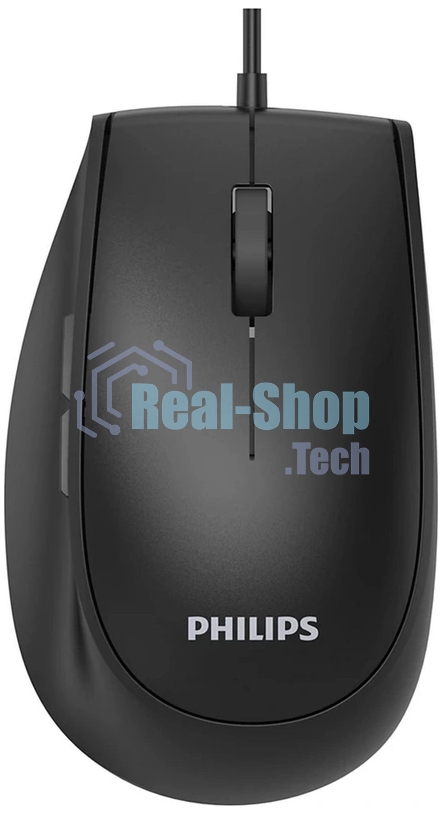 Мышь проводная Philips SPK7327 черный, 1600 dpi, USB, кнопки - 5