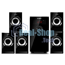 Компьютерная акустика SVEN АС HT-201, черный (80 Вт, Bluetooth, пульт, дисплей, FM, USB, SD)