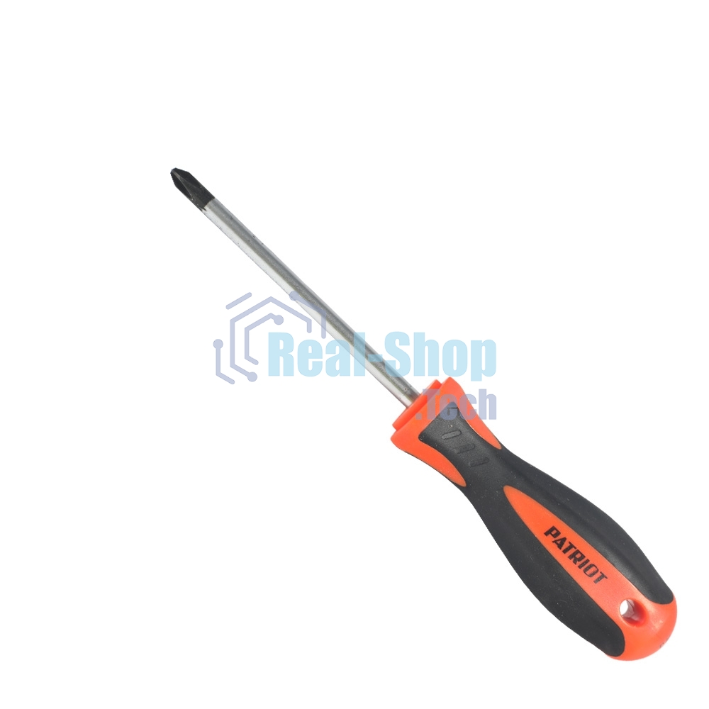 Отвертка Patriot PH2x100, CR-V, магнитная, двухкомпонентная рукоятка