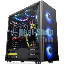 Компьютерный корпус V200 TG RGb CA-1K8-00M1WN-01 Black/Win/SPCC/Tempered Glass*1/120мм RGb Fans*3 + 120мм Standard Fan*1/MB Sync