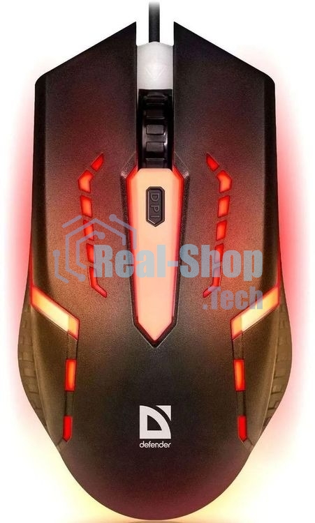 Мышь проводная Defender Flash MB-600L черный, 1200 dpi, USB, кнопки - 4