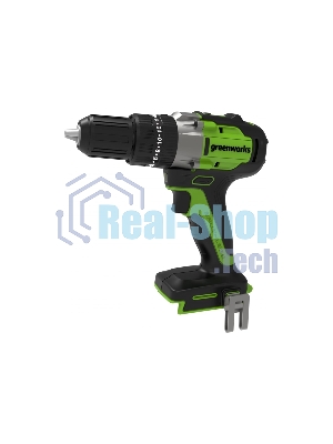 Дрель-шуруповерт GREENWORKS GD24DD60, 24 В, 0 Ач, 60 Нм, бесщеточный, ударный