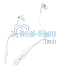 Наушники TWS Borofone BE45 белый, внутриканальные, Bluetooth, сенсорное управление, до 3 ч