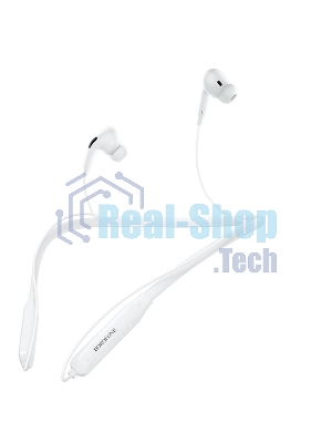 Наушники TWS Borofone BE45 белый, внутриканальные, Bluetooth, сенсорное управление, до 3 ч