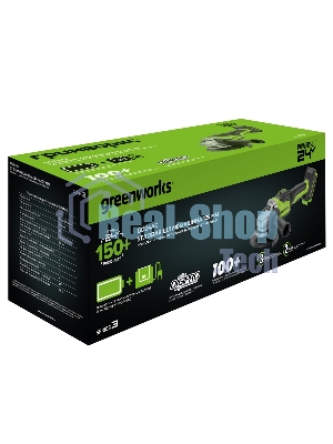 Углошлифовальная машина Greenworks GD24AG 758Вт 10500об/мин рез.шпин.:M14 d=125мм (3200207CUH)
