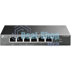 Настольный коммутатор TP-Link TL-SG1006PP с 6 гигабитными портами (3 порта PoE+, 1 порт PoE++), 802.3af/at/bt 3-го типа, бюджет PoE — 64 Вт, стальной настольный корпус