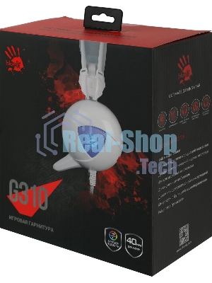 Гарнитура Bloody G310 белый, проводная, 3.5 мм, подсветка