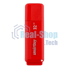 Флешка USB Smartbuy Dock Red (SB32GbDK-R), 32Gb, USB 2.0, R/W 15/5, красный