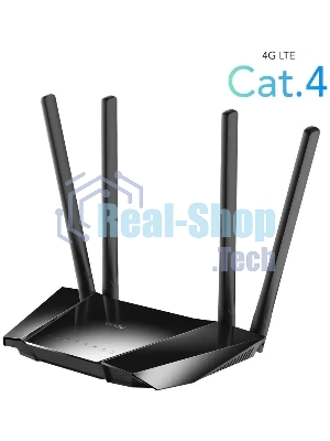 Роутер беспроводной Cudy LT400 N300 10/100BASE-TX/4G cat.4 черный