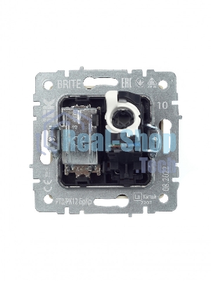 Розетка телевизионная двойная TV+RJ45 IEK BRITE РТВ/РК12-БрКр кат.5E бежевый