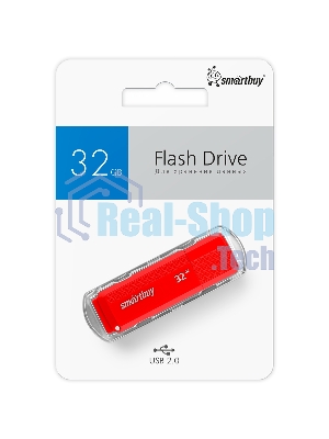 Флешка USB Smartbuy Dock Red (SB32GbDK-R), 32Gb, USB 2.0, R/W 15/5, красный