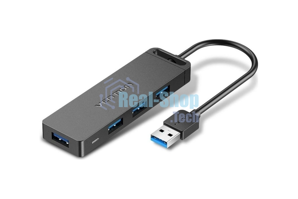 USB-концентратор Vention CHLBF, USB 3.0, USB 4 порта, USB