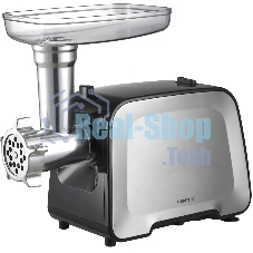 Мясорубка электрическая Centek CT-1604 Комбайн серый, 2200 Вт, 2.2 кг/мин, реверс, защита от перегрузки, насадки - 7