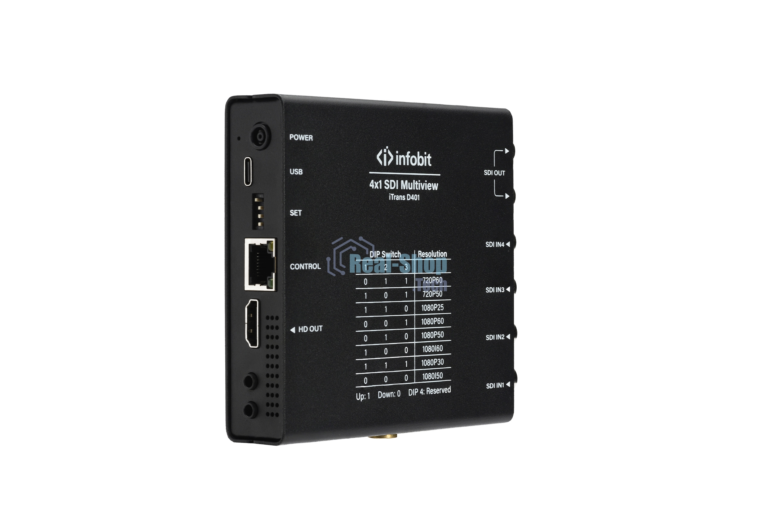 Коммутатор Infobit iTrans D401 4x1 3G SDI бесподрывный, с многооконностью