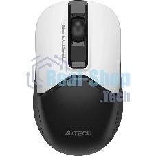 Мышь беспроводная A4Tech Fstyler FG12S белый/черный, 1200 dpi, радиоканал, USB, кнопки - 3
