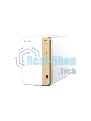Сетевое хранилище channel QNAP TS-262-4G NAS 2 HDD trays, 2 x M.2 NVMe PCIe Gen 3 x1, 2-core Intel Celeron N4505 2.9 GHz, 4 Gb RAM (4Gb max), 1x2.5 Gigabit Ethernet, Slot PCIe Gen 3 x2, 2 USB 3.2 Gen 2 (10Gbps) Port, 2xUSB USB 2.0 port, 1xHDMI 2.0
