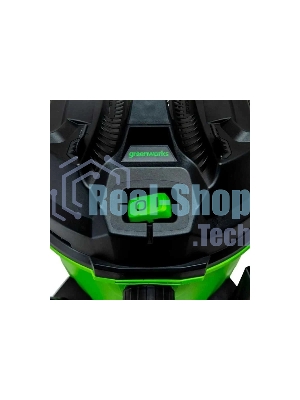 Строительный пылесос GreenWorks G120WDV (4701207) зеленый, 1300 Вт, уборка сухая/влажная, пылесборник контейнер, 34 л