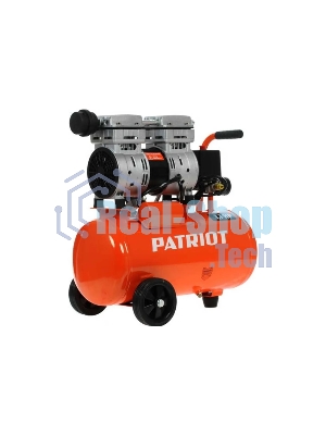 Компрессор Patriot WO 24-160 525306375 Безмасляный; Мощн. 1,1 кВт; Напр. 230В Об. двиг.: 2850 об/мин; Производительность: 160 л/мин; Объем ресивера: 24 л; Давление: 8 бар