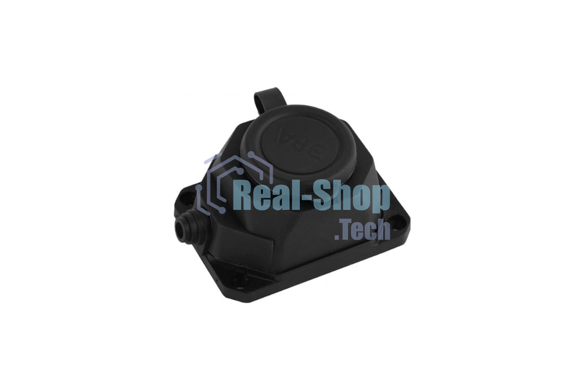 Колодка каучуковая ЭРА с/з 1 гн 16A IP44 черная (24/240/1440)