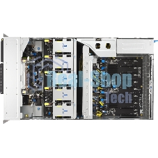Серверная платформа ASUS ESC8000A-E13P, 4U, 2x SP5 (LGA 6096),24x DDR5 6400, 8x 2.5'' hsb NVME, up to 14x PCIe*, 2x M.2 22110 NVME, 1x 2-port 10Gbe RJ-45 Intel 710 LAN, up to 8 dual-slot GPUs, 3+1 3200W