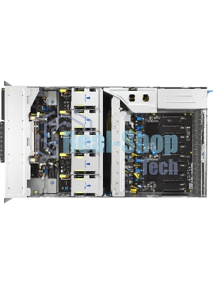 Серверная платформа ASUS ESC8000A-E13P, 4U, 2x SP5 (LGA 6096),24x DDR5 6400, 8x 2.5'' hsb NVME, up to 14x PCIe*, 2x M.2 22110 NVME, 1x 2-port 10Gbe RJ-45 Intel 710 LAN, up to 8 dual-slot GPUs, 3+1 3200W