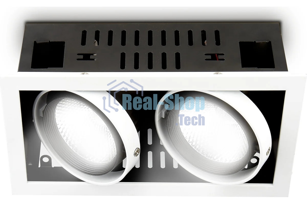 Карданный встраиваемый светодиодный светильник T812 BK/CH 2*12W 4200K