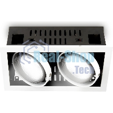Карданный встраиваемый светодиодный светильник T812 BK/CH 2*12W 4200K