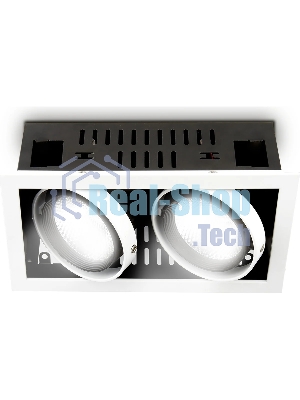 Карданный встраиваемый светодиодный светильник T812 BK/CH 2*12W 4200K