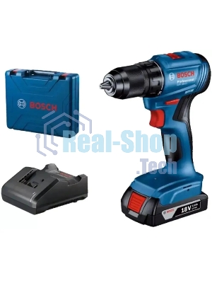 Дрель-шуруповерт Bosch GSR 185-LI, 18 В, 2 Ач, 50 Нм, бесщеточный