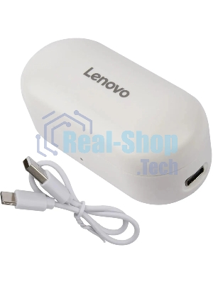 Гарнитура Lenovo HT28 белый, беспроводная, Bluetooth 5.0, TWS, до 4 ч