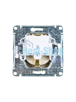 Механизм розетки 1-м СП AtlasDesign с заземл. 16А шампань SchE ATN000543