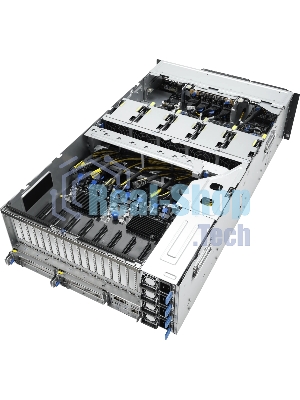 Серверная платформа ASUS ESC8000A-E13P, 4U, 2x SP5 (LGA 6096),24x DDR5 6400, 8x 2.5'' hsb NVME, up to 14x PCIe*, 2x M.2 22110 NVME, 1x 2-port 10Gbe RJ-45 Intel 710 LAN, up to 8 dual-slot GPUs, 3+1 3200W