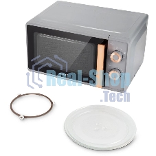Микроволновая печь Vitek VT-MW1920 серый/золотистый, 20 л, 700 Вт, переключатели — поворотный механизм