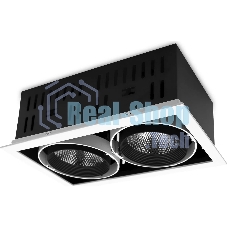 Карданный встраиваемый светодиодный светильник T812 BK/CH 2*12W 4200K