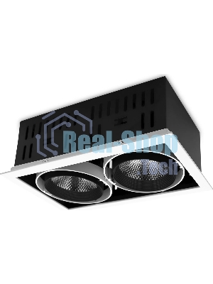 Карданный встраиваемый светодиодный светильник T812 BK/CH 2*12W 4200K