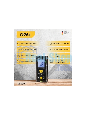 Лазерный дальномер Deli DL4171 (Диапазон измерения 0,05~100м, точность измерения: ±3мм)