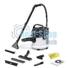 Пылесос моющий Karcher SE 4 белый, 1000 Вт, уборка влажная/сухая, пылесборник контейнер 4 л