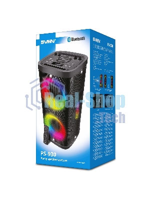 Мобильные колонки SVEN PS-930 2.0 черные 2x75 W Bluetooth