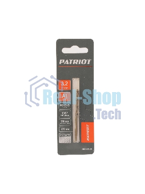 Сверло PATRIOT EXPERT по металлу, Р6М5К5, 3,2 мм, 1 шт в блистере