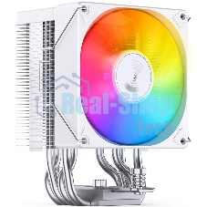 Кулер для процессора JONSBO CR-1400 EVO ARGb (180W, 4-pin PWM, 130мм, Al/Cu, 4x6мм, ARGb, 1x92мм, 38.2CFM, 33.8dBA, 2200RPM, S: 1700/1200/115X, AM4/AM5 белый)