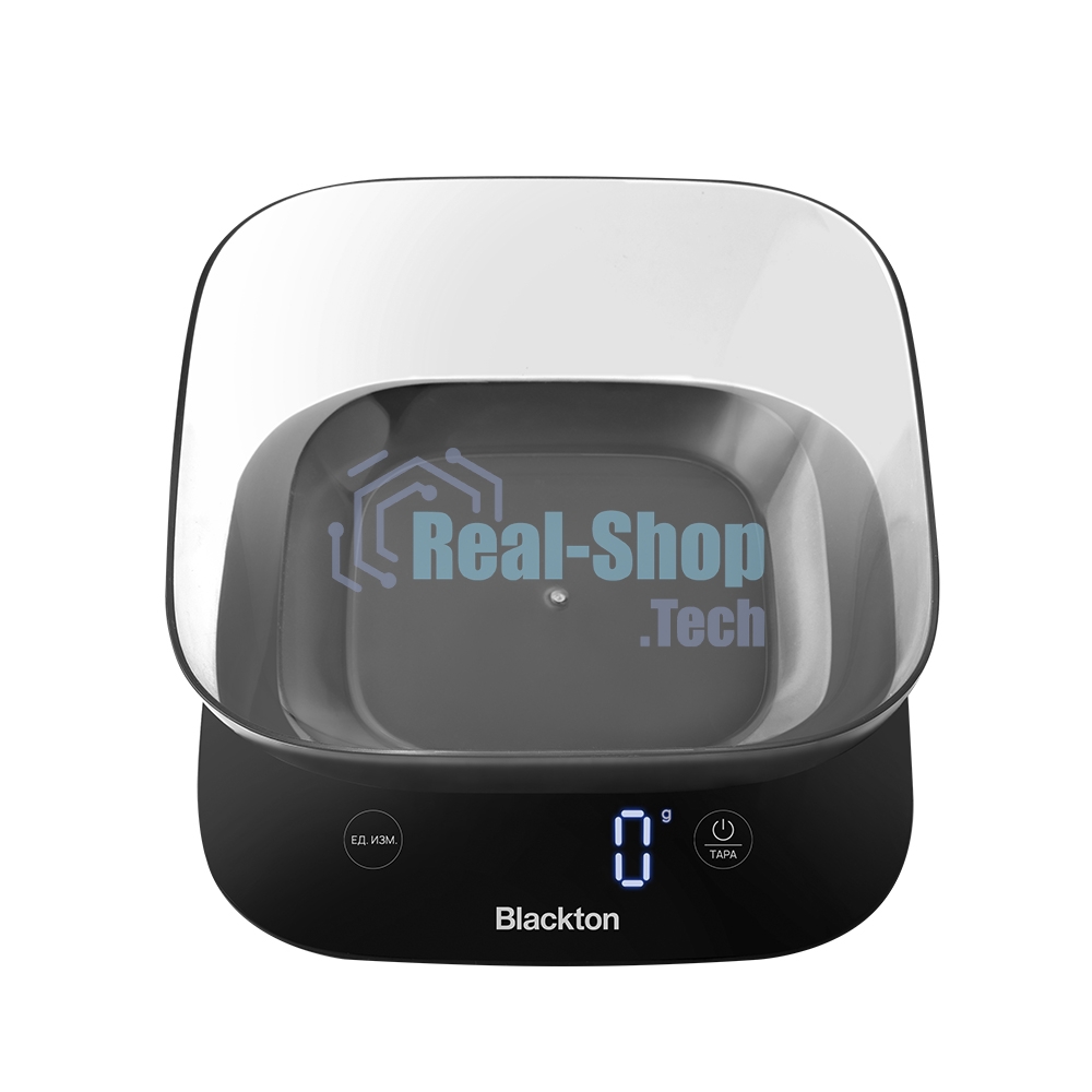 Кухонные весы Blackton Bt KS116 Black, сенсорное управление, LED-дисплей, 4 высокочувствительных датчика, выбор единиц измерения - грамм, фунт, унция, миллилитр, интервал измерения 1 г, максимальный вес 10 кг, функция вычета веса тары, индикация перегрузки, индикатор замены батарейки, автоматическое и ручное отключение, автообнуление, материал корпусаластик, нескользящие ножки, источник питания 3 х AAA, номинальное напряжение 4.5 В