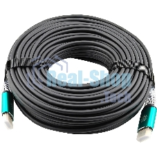 Кабель аудио-видео Cactus CS-HDMI-AOC-2.1-30 HDMI (m)/HDMI (m) 30м. позолоч.конт. черный