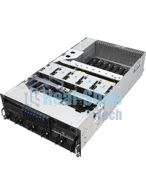 Серверная платформа ASUS ESC8000A-E13P, 4U, 2x SP5 (LGA 6096),24x DDR5 6400, 8x 2.5'' hsb NVME, up to 14x PCIe*, 2x M.2 22110 NVME, 1x 2-port 10Gbe RJ-45 Intel 710 LAN, up to 8 dual-slot GPUs, 3+1 3200W