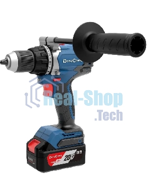 Дрель-шуруповерт DongCheng DCJZ06-13, 20 В, 5 Ач, 120 Нм, бесщеточный